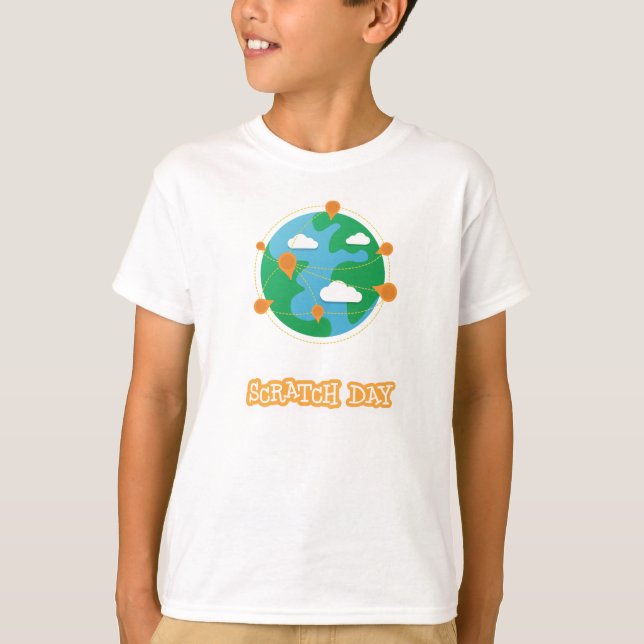 T-shirt Chemise de globe de jour d'éraflure (enfants) (Devant)