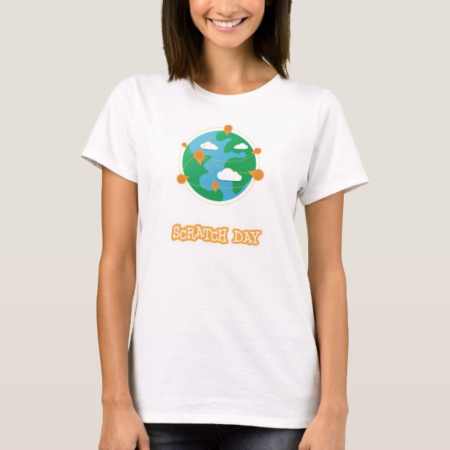 T-shirt Chemise de globe de jour d'éraflure (femmes) (Devant)