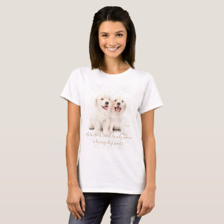 T-shirt Chemise de golden retriever avec la citation