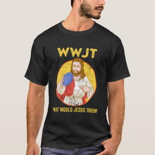 T-shirt Chemise De Golf Disque Que Jésus Jeterait Frisbee