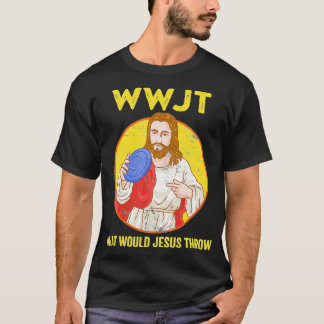 T-shirt Chemise De Golf Disque Que Jésus Jeterait Frisbee 