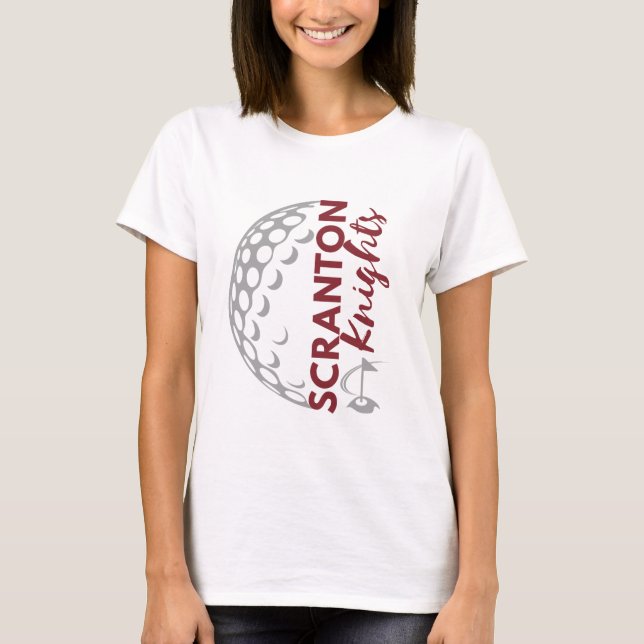 T-shirt Chemise de golf Scranton Knights - Femme (Devant)