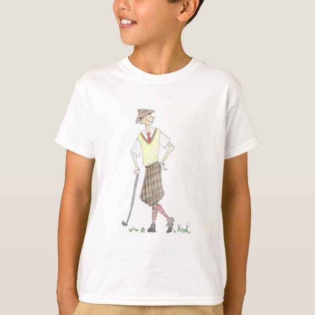 T-shirt Chemise de golfeur vintage (Devant)