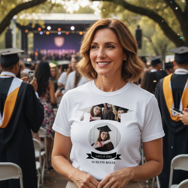 T-shirt Chemise De Graduation Parente Fier Moderne Avec Ph (Créateur téléchargé)
