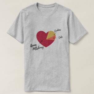 T-shirt Chemise de graphique circulaire de coeur d'Anna