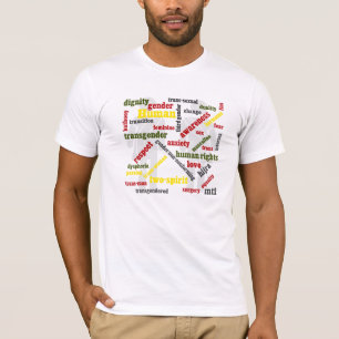 T-shirt chemise de graphique de mot de transsexuel