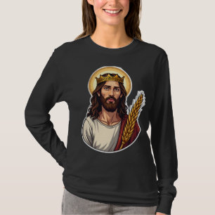 T-shirt Chemise de gravure vintage de blé de couronne de J