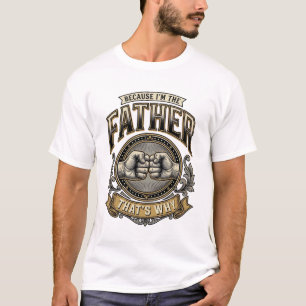 T-shirt Chemise de gravure vintage Funny Father Fist Bump 