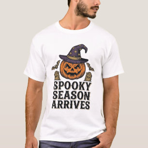 T-shirt Chemise de gravure vintage Halloween Citrouille de