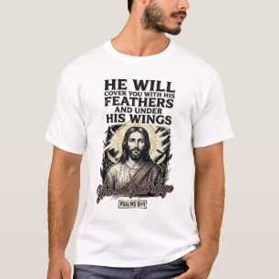 T-shirt Chemise de gravure vintage Jésus Psaume chrétien 9