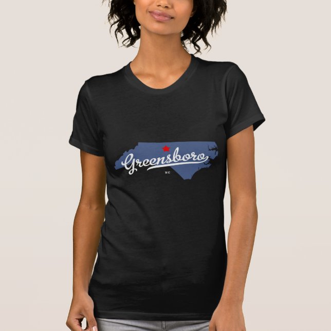 T-shirt Chemise de Greensboro la Caroline du Nord OR (Devant)