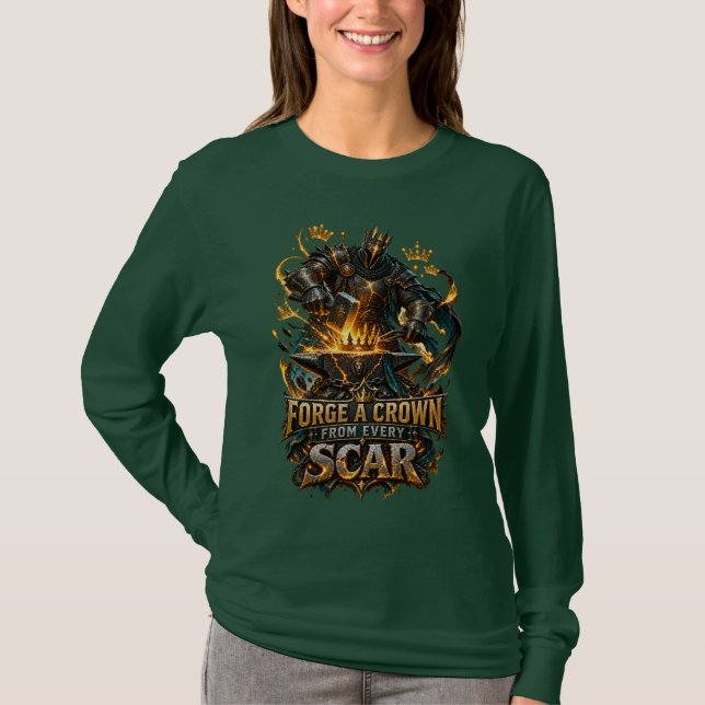 T-shirt Chemise de guerrier motivationnel (Devant)