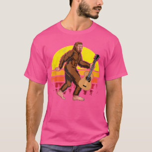 T-shirt Chemise de Guitare Acoustique Bigfoot Funny Sasqua