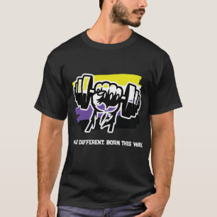 T-shirt Chemise de gym de fierté non binaire — Tee Fist Du