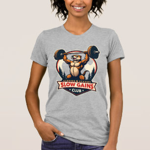 T-shirt Chemise de gym drôle de paresseux vintage fort et