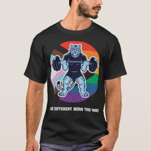 T-shirt Chemise de gym LGBT Fière Tigre Lifter — Né-e comm