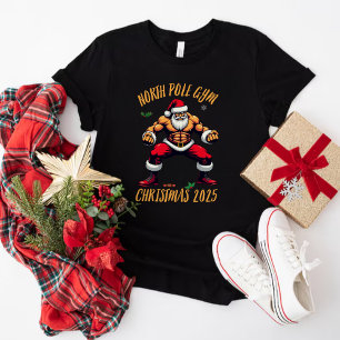 T-shirt Chemise de Gym Santa, Vêtements de sport du Pôle N