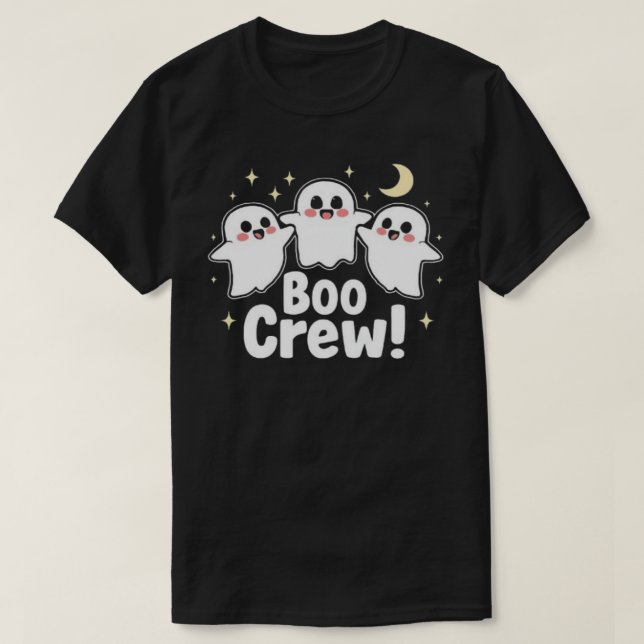 T-shirt Chemise de Halloween Boo Crew (Design devant)