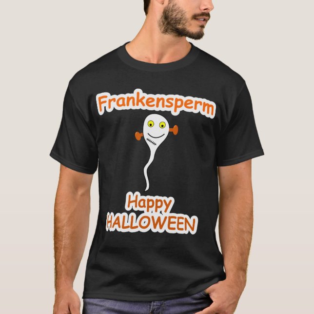 T-SHIRT CHEMISE DE HALLOWEEN : FRANKENSPERM (Devant)