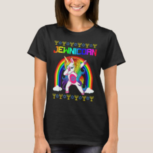 T-shirt Chemise de Hanukkah laide Jewnicorn Licorne qui Da
