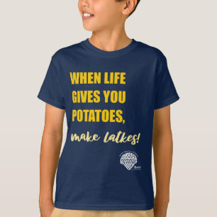T-shirt Chemise de Hanukkah pour enfants - "Faire des latk