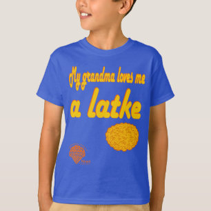 T-shirt Chemise de Hanukkah pour enfants - "Grand-mère m'a