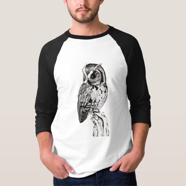 T-shirt Chemise de hibou de cri strident (Devant)