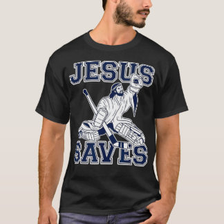 T-shirt Chemise de Hockey Drôle - Jesus Saves Chemise - Go