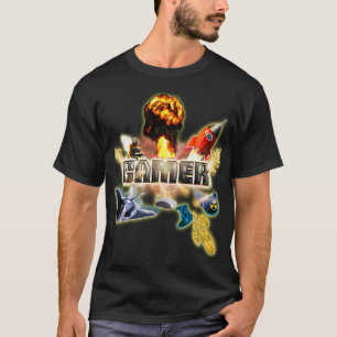 T-shirt Chemise de jeu : Thème de jeu vidéo (Gamer au