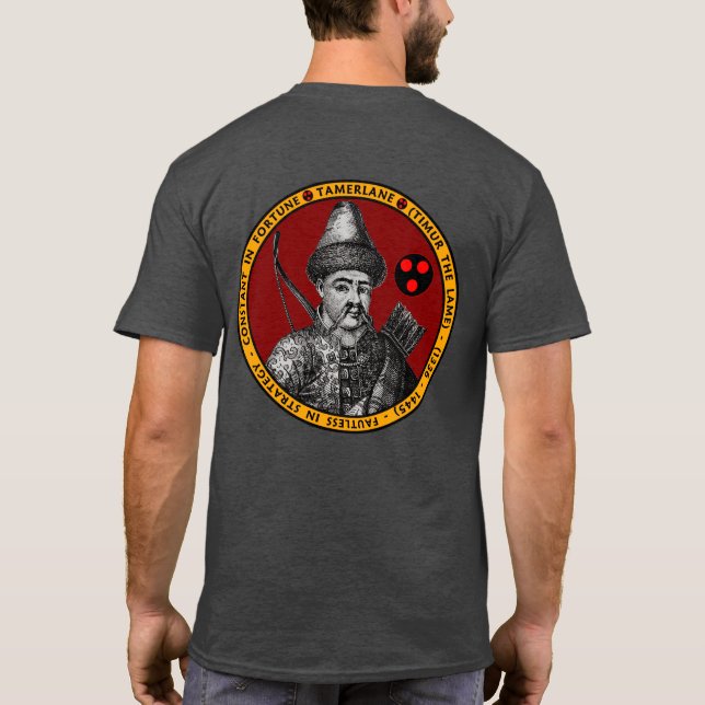 T-shirt Chemise de joint de portrait de Tamerlane (Dos)