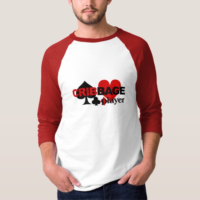 T-shirt Chemise de joueur de Cribbage - choisissez le (Devant)