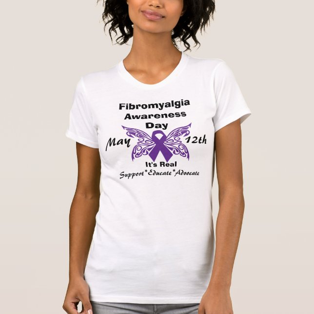 T-shirt Chemise de jour de conscience de fibromyalgie - (Devant)