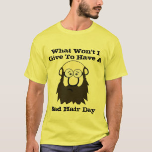 T-shirt Chemise de jour des cheveux mauvais - Drôle Pun de