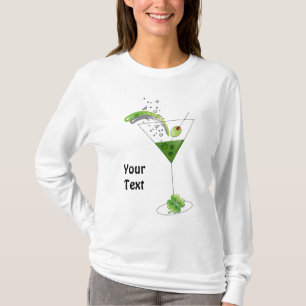 T-shirt chemise de jour du shamrock martini st patrick