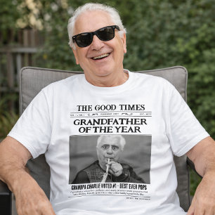 T-shirt Chemise de journal personnalisée, Grand-père de l'