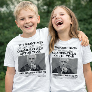 T-shirt Chemise de journal personnalisée, Grand-père de l'