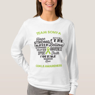 T-shirt Chemise de la conscience CDKL5, histoire de Sonya,