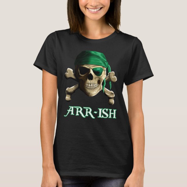 T-shirt Chemise de la Fête des Pirates Irlandais Amusants (Devant)