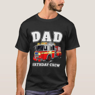 T-shirt Chemise de la fête des pompiers papa Birthday Fire