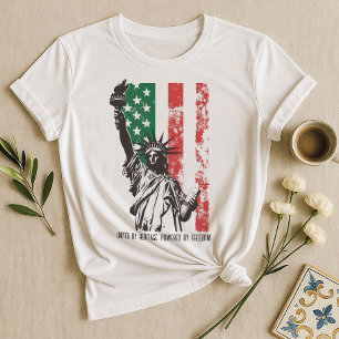 T-shirt Chemise de la fierté italienne américaine Statue