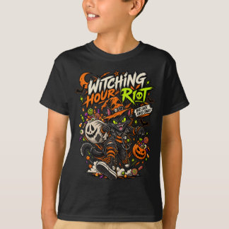 T-shirt Chemise de la Hour de Sorcellerie Riot Punk Chat N