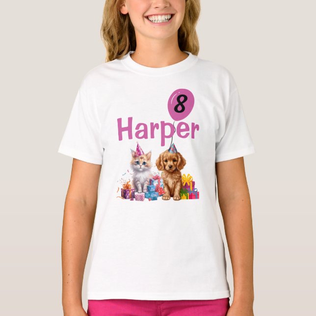 T-shirt Chemise de la partie pour enfants Pawsome (Devant)