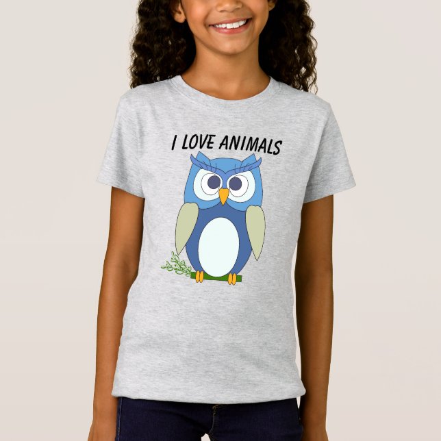 T-Shirt Chemise de la petite chouette mignonne (Devant)