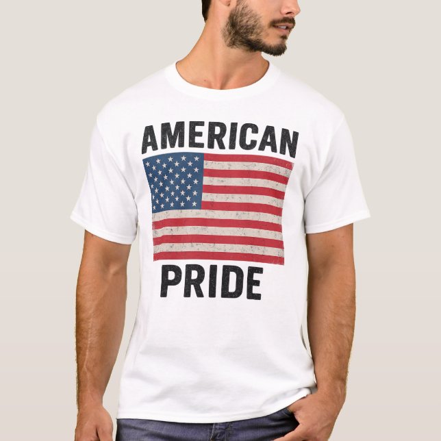 T-shirt Chemise de la Pride américaine (Devant)