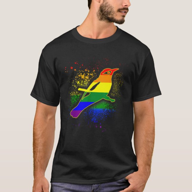 T-shirt Chemise de la Pride LGBT Oriole (Devant)