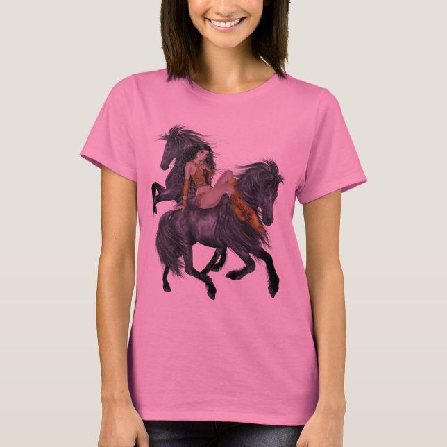 T-shirt Chemise de la princesse et des étalons amérindiens (Devant)