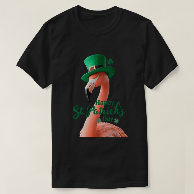 T-shirt Chemise de la Saint-Patrick Flamingo | Flamant Irl (Design devant)