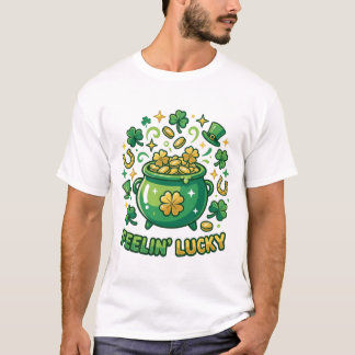 T-shirt Chemise de la Saint-Patrick Pot d’Or Chanceux