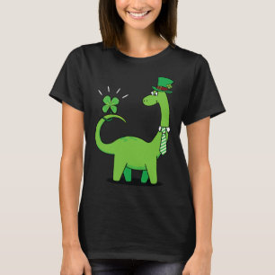 T-shirt Chemise de la Saint-Patrick Shamrock Enfant Dinosa