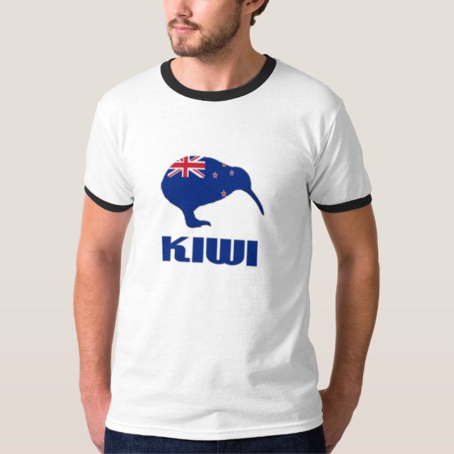 T-shirt Chemise de la sonnerie des hommes de kiwi de la (Devant)